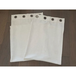 Jinchan Linen Look Light Filtering Farmhouse Curtains 62 Inch